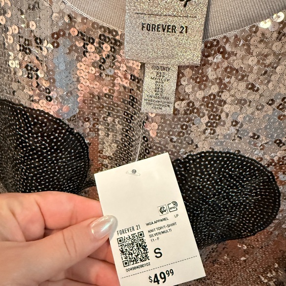 Forever 21 Silver and Black Sequin Mickey Mouse Dress - Picture 7 of 7